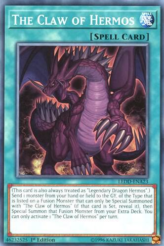 The Claw of Hermos - Legendary Dragon Decks YuGiOh trading card