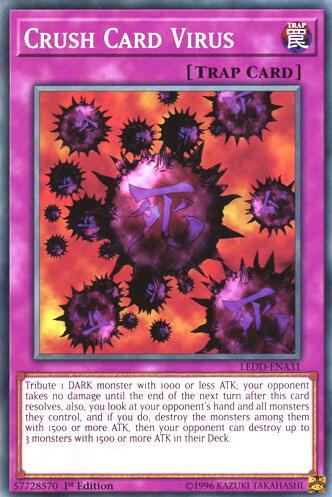 Crush Card Virus trading card from Legendary Dragon Decks Crush Card Virus - Legendary Dragon Decks YuGiOh trading card
