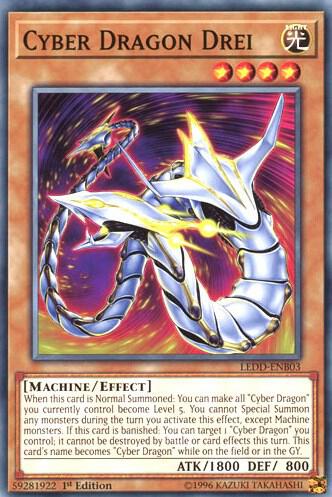 Cyber Dragon Drei - Legendary Dragon Decks YuGiOh trading card
