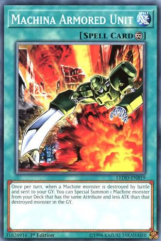 Machina Armored Unit trading card from Legendary Dragon Decks Machina Armored Unit - Legendary Dragon Decks YuGiOh trading card