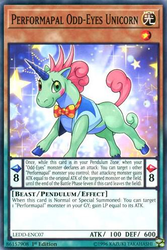 Performapal Odd-Eyes Unicorn - Legendary Dragon Decks YuGiOh trading card