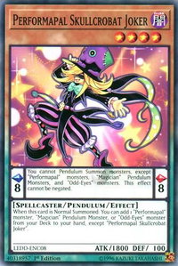 Performapal Skullcrobat Joker - Legendary Dragon Decks (LEDD) #LEDD-ENC08 - Common / Short Print YuGiOh Trading Card