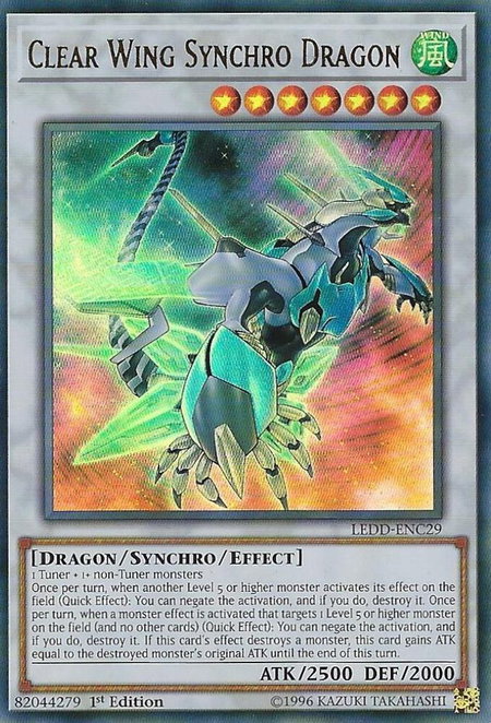 Clear Wing Synchro Dragon - Legendary Dragon Decks YuGiOh trading card