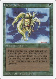 Living Artifact - Revised Edition (3ED) #null - Rare Magic: The Gathering Trading Card