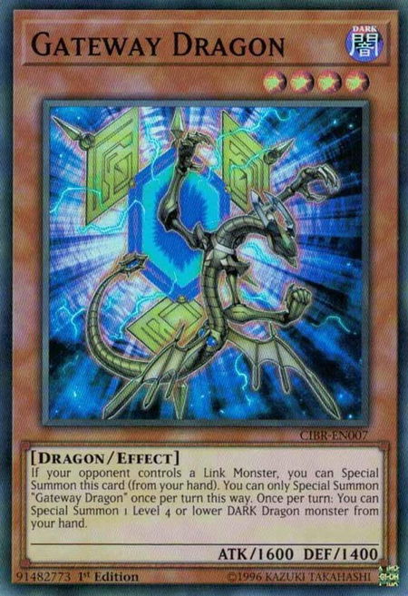 Gateway Dragon trading card from Circuit Break Gateway Dragon - Circuit Break YuGiOh trading card