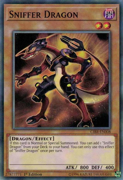 Sniffer Dragon trading card from Circuit Break Sniffer Dragon - Circuit Break YuGiOh trading card