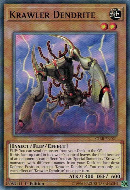 Krawler Dendrite trading card from Circuit Break Krawler Dendrite - Circuit Break YuGiOh trading card