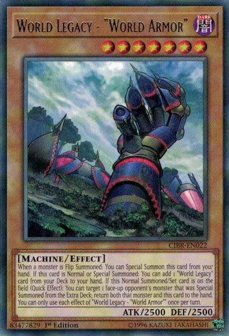 World Legacy - "World Armor" trading card from Circuit Break World Legacy - "World Armor" - Circuit Break YuGiOh trading card