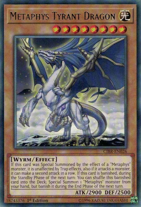 Metaphys Tyrant Dragon trading card from Circuit Break Metaphys Tyrant Dragon - Circuit Break YuGiOh trading card