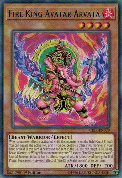 Fire King Avatar Arvata trading card from Circuit Break Fire King Avatar Arvata - Circuit Break YuGiOh trading card