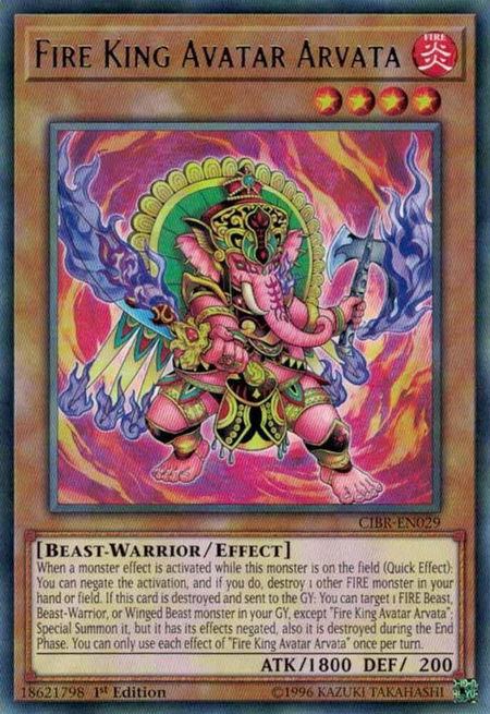 Fire King Avatar Arvata - Circuit Break YuGiOh trading card