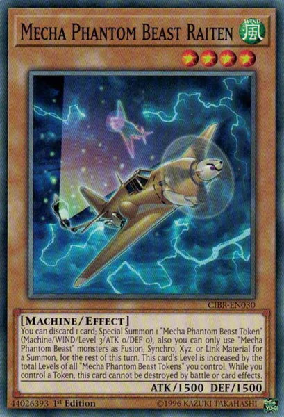 Mecha Phantom Beast Raiten trading card from Circuit Break Mecha Phantom Beast Raiten - Circuit Break YuGiOh trading card