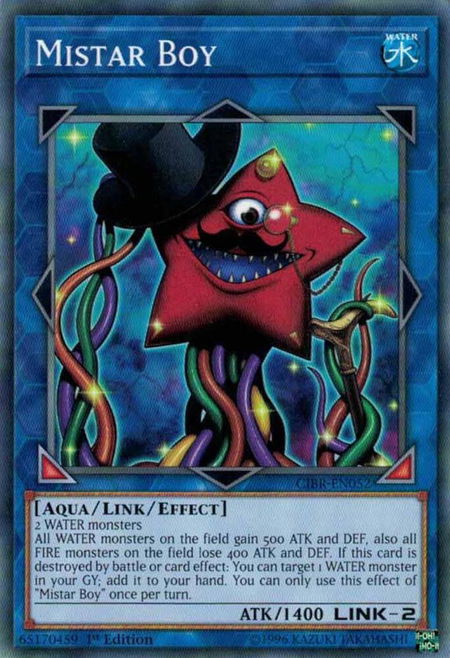 Mistar Boy - Circuit Break YuGiOh trading card