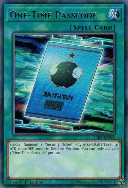 One-Time Passcode - Circuit Break YuGiOh trading card