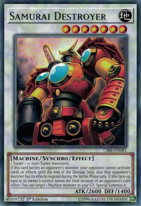 Samurai Destroyer - Circuit Break YuGiOh trading card