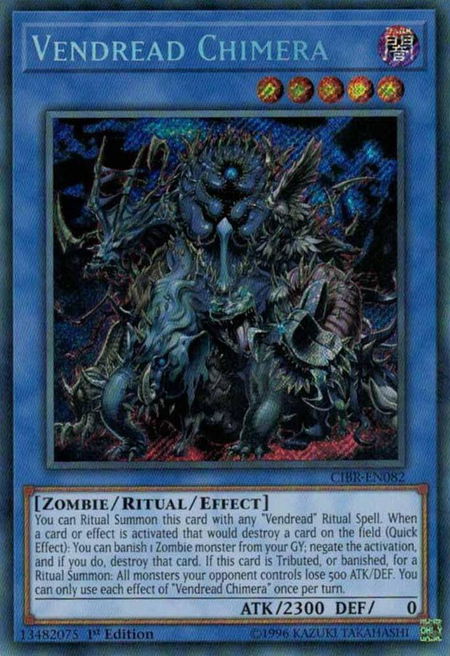 Vendread Chimera trading card from Circuit Break Vendread Chimera - Circuit Break YuGiOh trading card