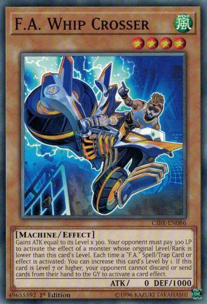F.A. Whip Crosser trading card from Circuit Break F.A. Whip Crosser - Circuit Break YuGiOh trading card
