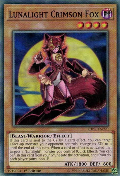 Lunalight Crimson Fox trading card from Circuit Break Lunalight Crimson Fox - Circuit Break YuGiOh trading card