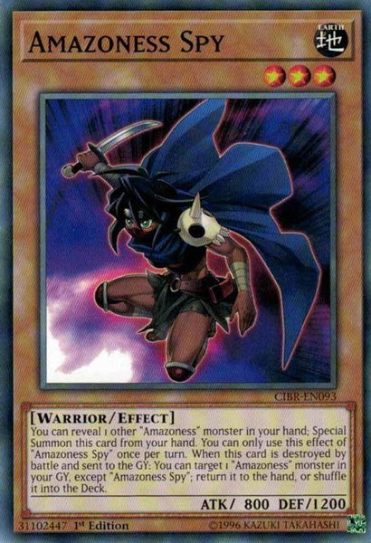 Amazoness Spy trading card from Circuit Break Amazoness Spy - Circuit Break YuGiOh trading card
