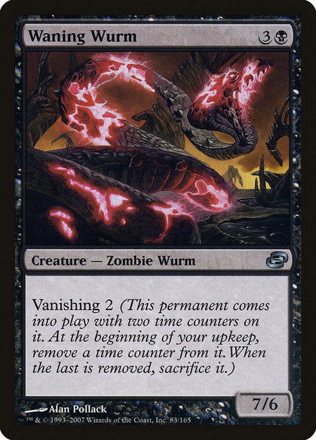 Waning Wurm - Planar Chaos Magic: The Gathering trading card