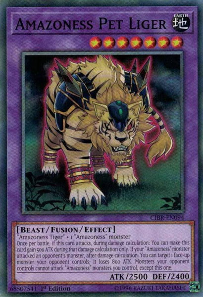 Amazoness Pet Liger trading card from Circuit Break Amazoness Pet Liger - Circuit Break YuGiOh trading card