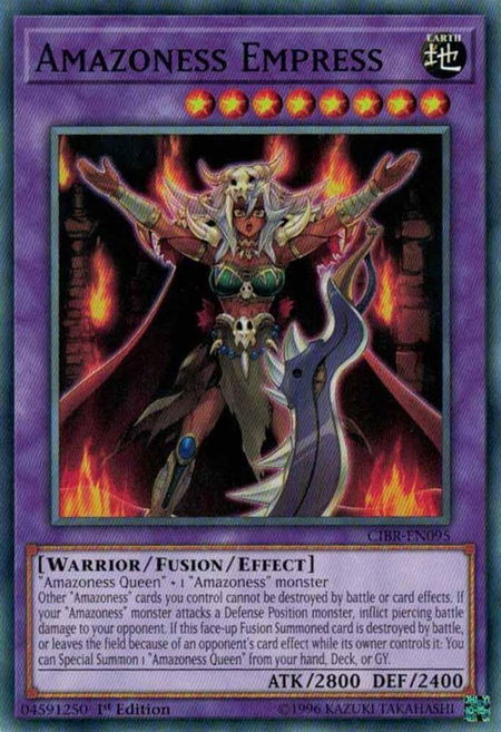 Amazoness Empress trading card from Circuit Break Amazoness Empress - Circuit Break YuGiOh trading card