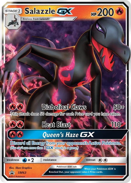 Salazzle GX - SM63 - SM Promos Pokémon trading card