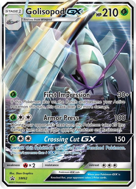 Golisopod GX - SM62 trading card from SM Promos Golisopod GX - SM62 - SM Promos Pokémon trading card