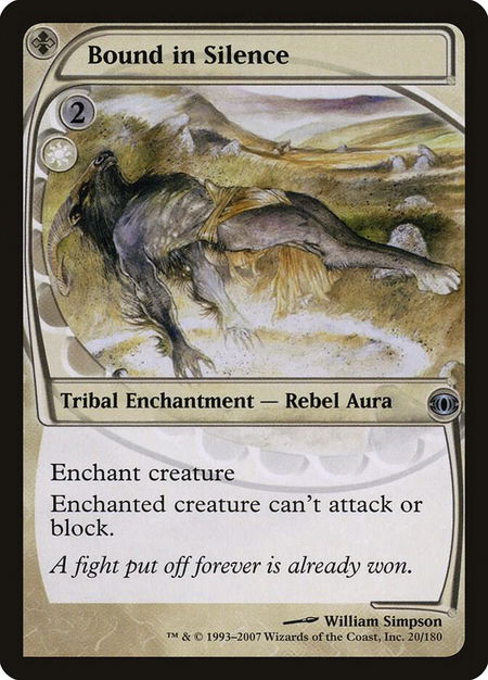 Bound in Silence - Future Sight Magic: The Gathering trading card