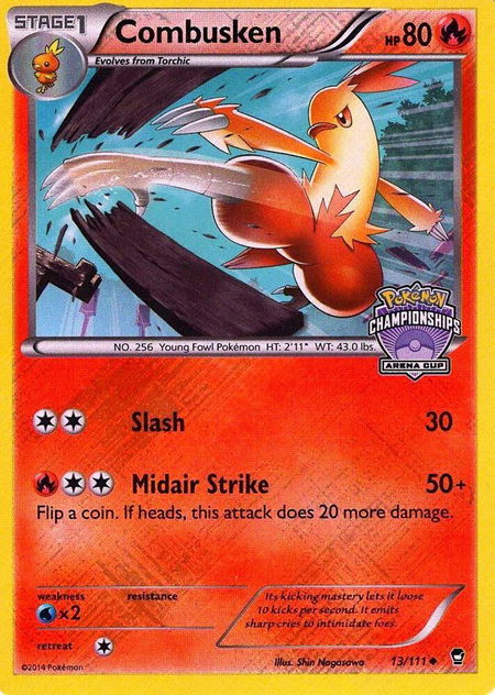 Combusken - 13/111 (Arena Cup Championships) - League & Championship Cards Pokémon trading card