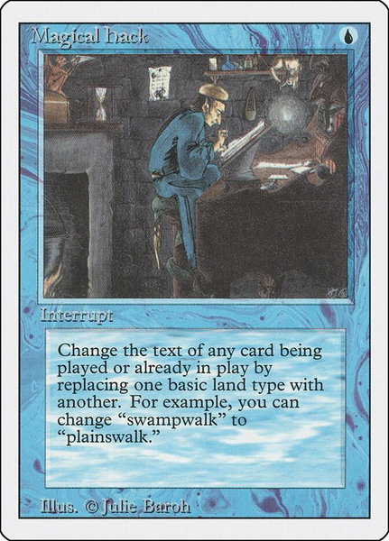 Magical Hack trading card from Revised Edition Magical Hack - Revised Edition Magic: The Gathering trading card