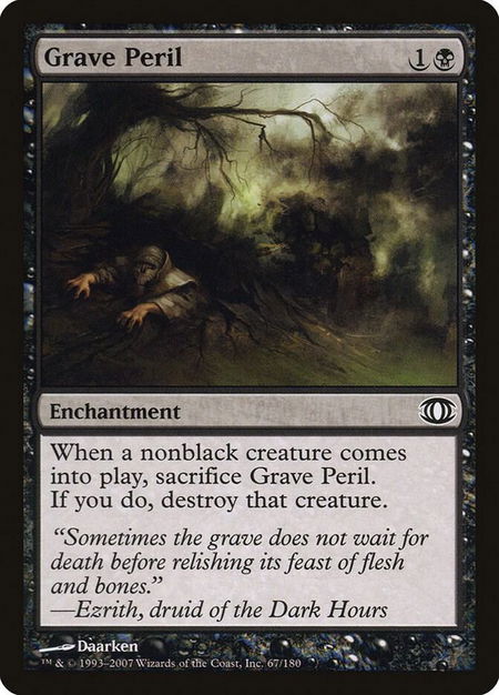 Grave Peril - Future Sight Magic: The Gathering trading card
