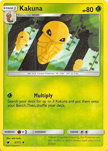 Kakuna - SM - Crimson Invasion (SM04) #2/111 - Uncommon Pokémon Trading Card