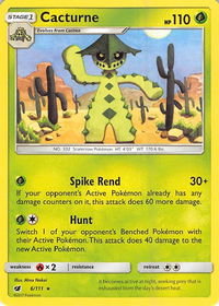 Cacturne - SM - Crimson Invasion (SM04) #6/111 - Rare Pokémon Trading Card