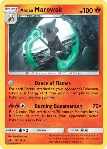 Alolan Marowak - SM - Crimson Invasion Pokémon trading card