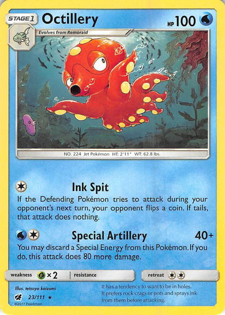 Octillery - SM - Crimson Invasion Pokémon trading card