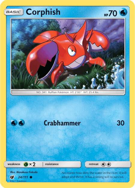 Corphish - SM - Crimson Invasion Pokémon trading card