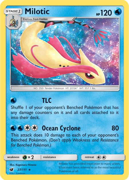 Milotic - SM - Crimson Invasion Pokémon trading card