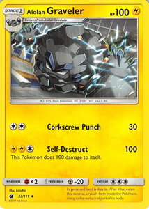 Alolan Graveler - SM - Crimson Invasion (SM04) #33/111 - Uncommon Pokémon Trading Card