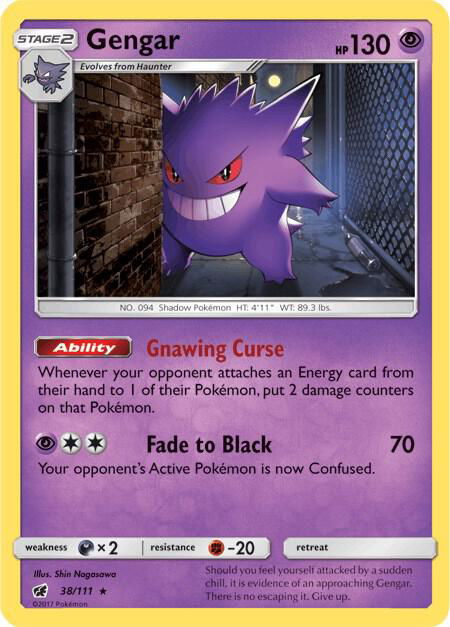 Gengar - SM - Crimson Invasion Pokémon trading card