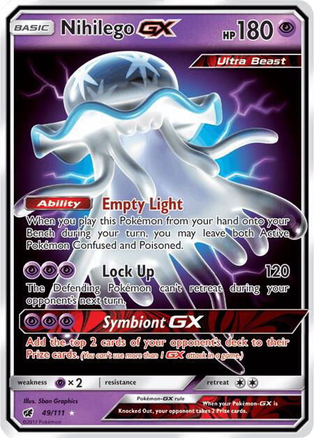 Nihilego GX - SM - Crimson Invasion Pokémon trading card