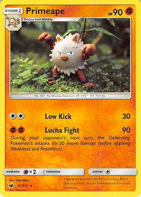 Primeape - SM - Crimson Invasion (SM04) #51/111 - Rare Pokémon Trading Card