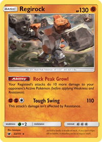 Regirock - SM - Crimson Invasion (SM04) #53/111 - Rare Pokémon Trading Card