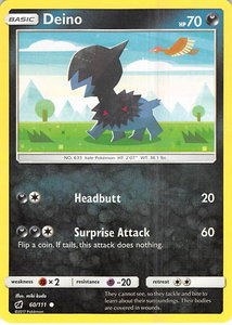 Deino - SM - Crimson Invasion (SM04) #60/111 - Common Pokémon Trading Card