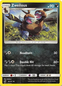 Zweilous - SM - Crimson Invasion (SM04) #61/111 - Uncommon Pokémon Trading Card