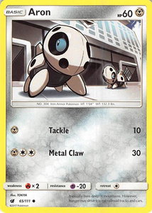 Aron - SM - Crimson Invasion (SM04) #65/111 - Common Pokémon Trading Card