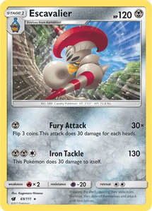 Escavalier - SM - Crimson Invasion (SM04) #69/111 - Rare Pokémon Trading Card