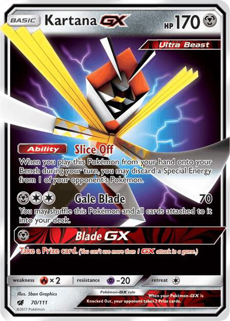 Kartana GX - SM - Crimson Invasion Pokémon trading card