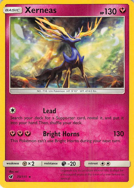 Xerneas - SM - Crimson Invasion Pokémon trading card