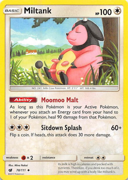 Miltank - SM - Crimson Invasion Pokémon trading card